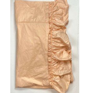 2 Custom Made Peach Curtains Pair Drapes 93"